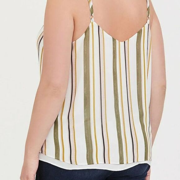 Torrid Sophie Chiffon Double Layer Swing Cami Size‎ 3 3X 22/24 Stripes - Picture 4 of 12